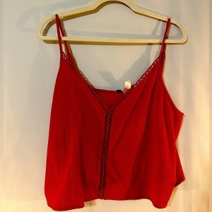 red detailed tank top!!